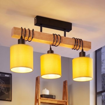 Brilagi - Plafonnier NUBILA 3xE27/60W/230V pin/jaune