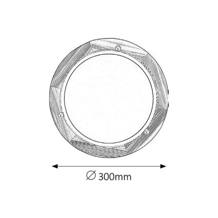 Brilagi - Plafonnier ORBIS 1xE27/60W/230V Ø 30 cm en pin