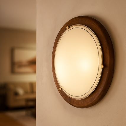 Brilagi - Plafonnier ORBIS 1xE27/60W/230V Ø 30 cm en pin