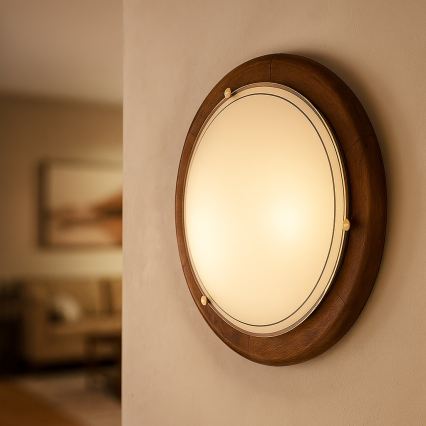 Brilagi - Plafonnier ORBIS 2xE27/60W/230V Ø 38 cm en pin