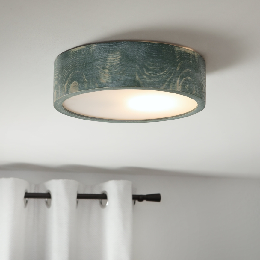 Brilagi - Plafonnier PINO 1xE27/15W/230V en pin vert, Ø 27,5 cm