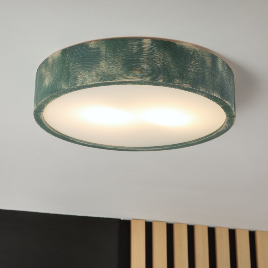 Brilagi - Plafonnier PINO 2xE27/15W/230V pin/vert Ø 37,5 cm