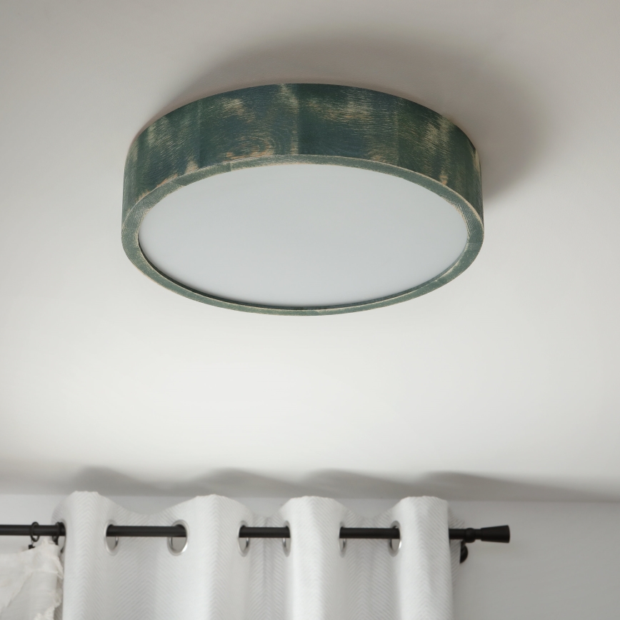 Brilagi - Plafonnier PINO 2xE27/15W/230V pin/vert Ø 37,5 cm