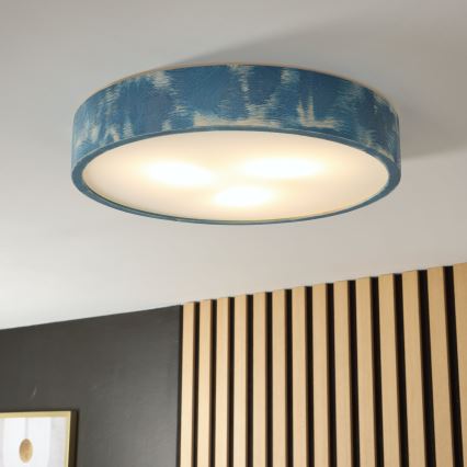 Brilagi - Plafonnier PINO 3xE27/15W/230V pin/bleu Ø 47,5 cm