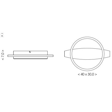 Brilagi - Plafonnier PLANK LED/16W/230V 4000K 30x40 cm bois