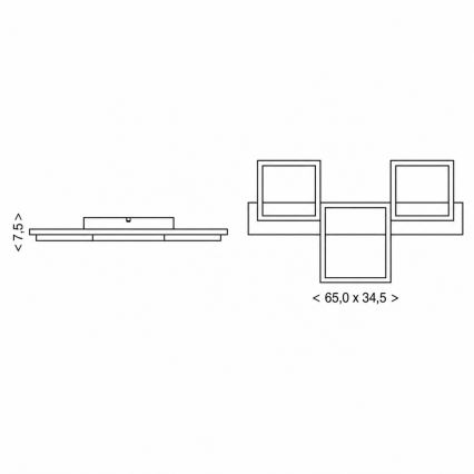 BRILAGI - Plafonnier PLANK LED/30W/230V 4000K 34,5x65 cm bois