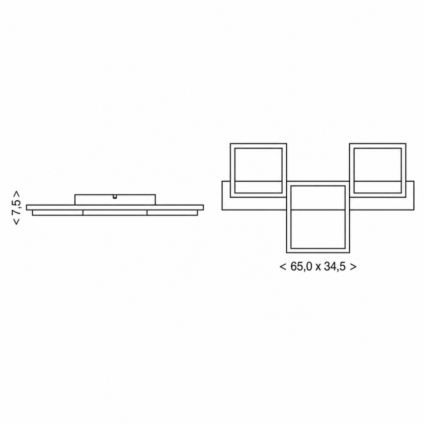 BRILAGI - Plafonnier PLANK LED/30W/230V 4000K 34,5x65 cm bois