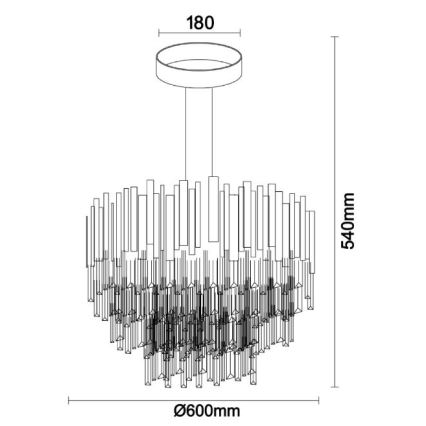 Brilagi - Plafonnier PLAZA 9xE14/40W/230V