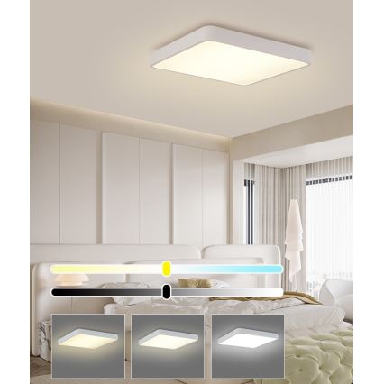 Brilagi - Plafonnier POOL LED/48W/230V 3000/4500/6000K 50x50 cm blanc