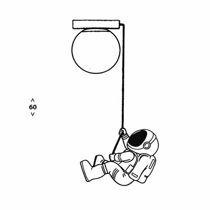 Brilagi - Plafonnier pour enfants ASTRO 1xE14/15W/230V blanc