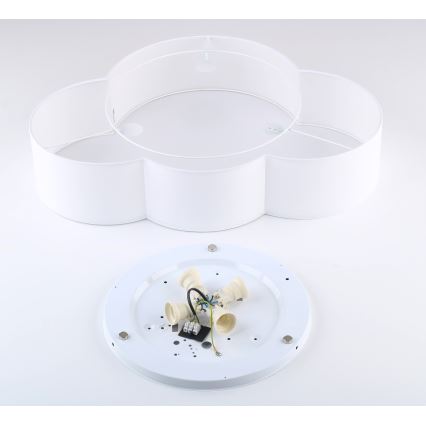 Brilagi - Plafonnier pour enfants NIMBUS 4xE27/15W/230V 46x63 cm blanc