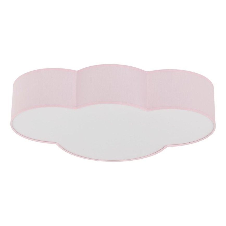 Brilagi - Plafonnier pour enfants NIMBUS 4xE27/15W/230V 46x63 cm rose