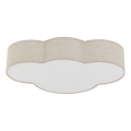Brilagi - Plafonnier pour enfants NIMBUS LINEN 4xE27/15W/230V 46x63 cm beige