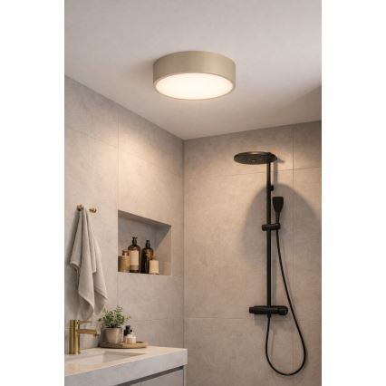Brilagi - Plafonnier pour salle de bains POOL 3x E27/15W/230V Ø 40 cm IP54 beige