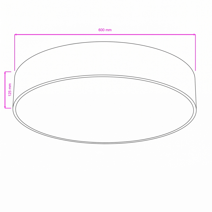 Brilagi - Plafonnier pour salle de bains POOL 5xE27/15W/230V Ø 60 cm IP54 blanc