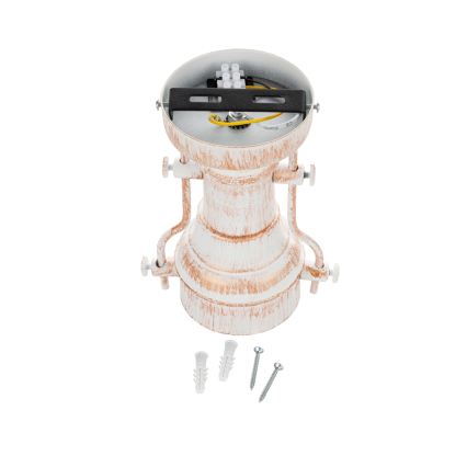 Brilagi - Plafonnier PYRONIC 1xE27/40W/230V Ø 32 cm crème/patine