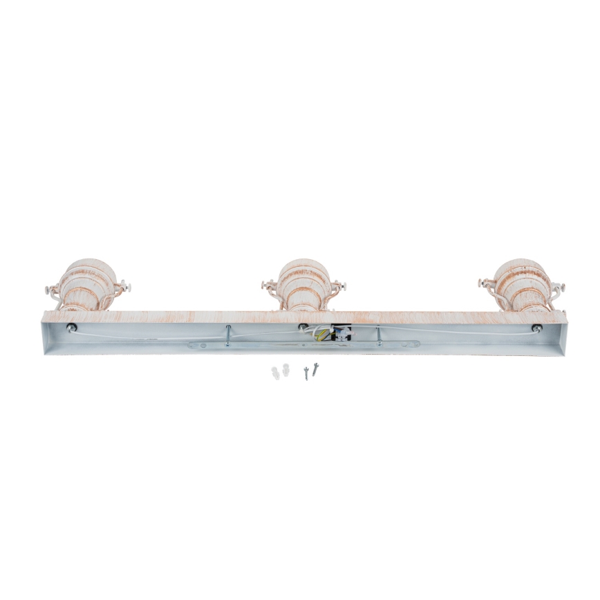 Brilagi - Plafonnier PYRONIC 3xE27/40W/230V crème/patine