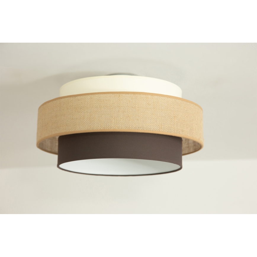 Brilagi - Plafonnier RESNA 1xE27/60W/230V Ø 40 cm beige/noir