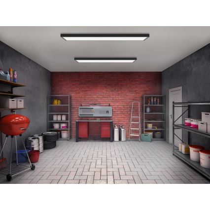 Brilagi - Plafonnier salle de bain FRAME LED/50W/230V 120x30 cm IP44 noir