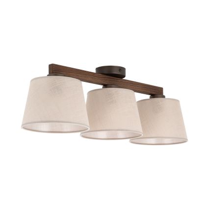 Brilagi - Plafonnier semi-encastré LATTE 3xE27/15W/230V pin/beige