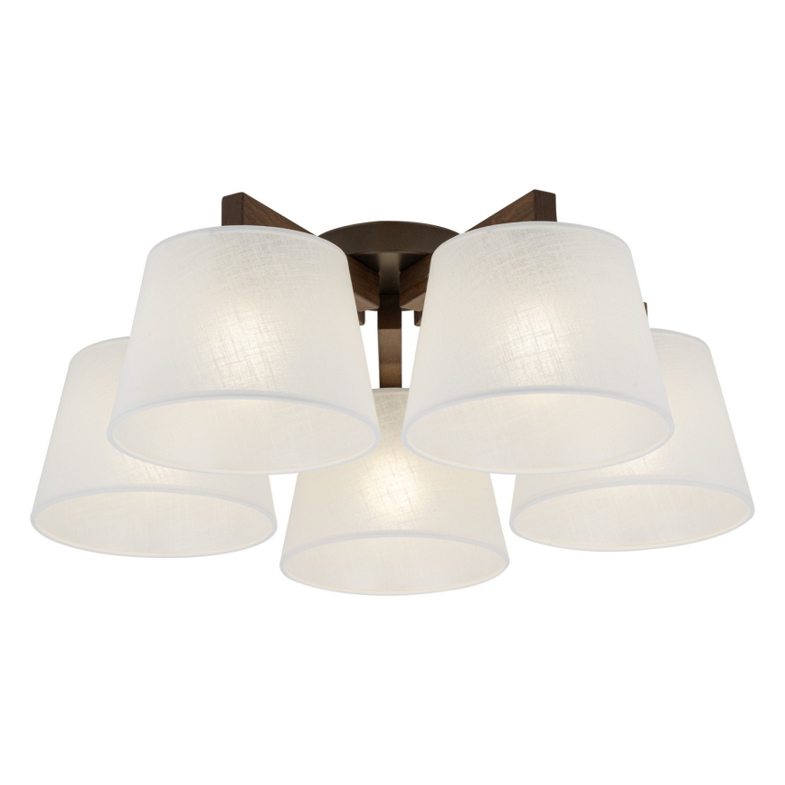 Brilagi - Plafonnier semi-encastré LATTE 5xE27/15W/230V pin/blanc