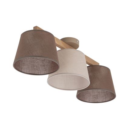 Brilagi - Plafonnier semi-encastré LATTE SABIA 3xE27/60W/230V pin/mix