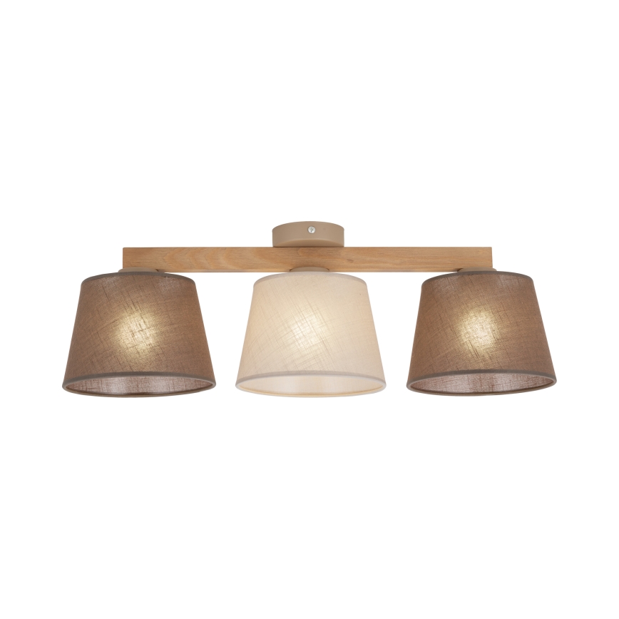 Brilagi - Plafonnier semi-encastré LATTE SABIA 3xE27/60W/230V pin/mix