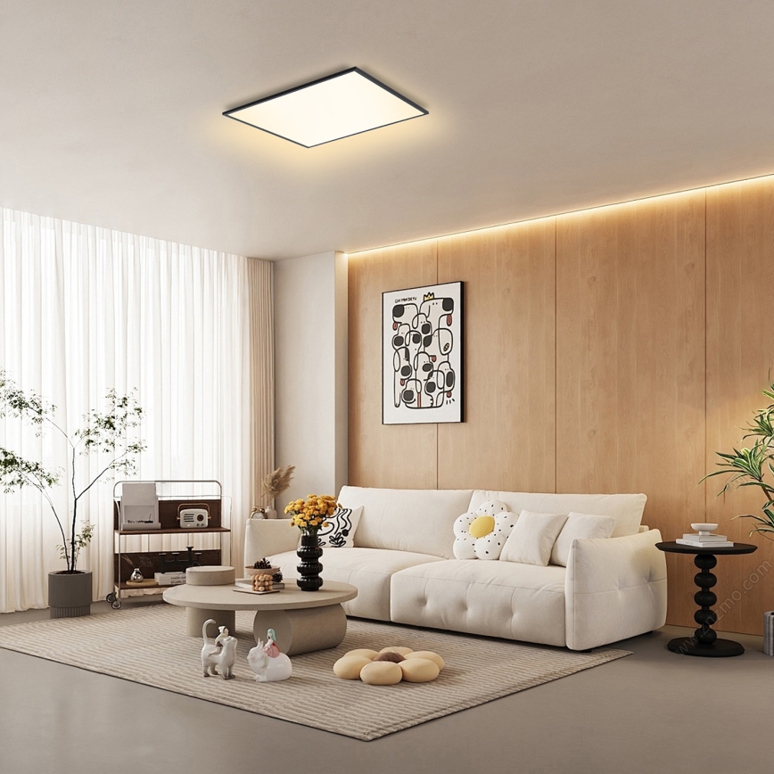 Brilagi - Plafonnier SLIMFRAME LED/58W/230V 60x60 cm noir