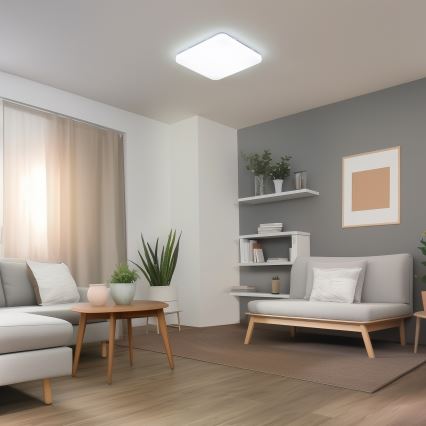 Brilagi - Plafonnier LED dimmable connecté LED/36W/230V 53x53 cm 3000-6000K Wi-Fi Tuya Beacon + télécommande