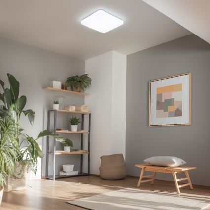 Brilagi - Plafonnier LED dimmable connecté LED/36W/230V 53x53 cm 3000-6000K Wi-Fi Tuya Beacon + télécommande