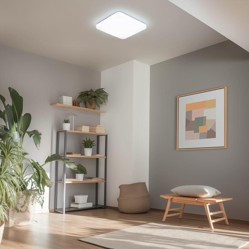 Brilagi - Plafonnier LED dimmable connecté LED/36W/230V 53x53 cm 3000-6000K Wi-Fi Tuya Beacon + télécommande