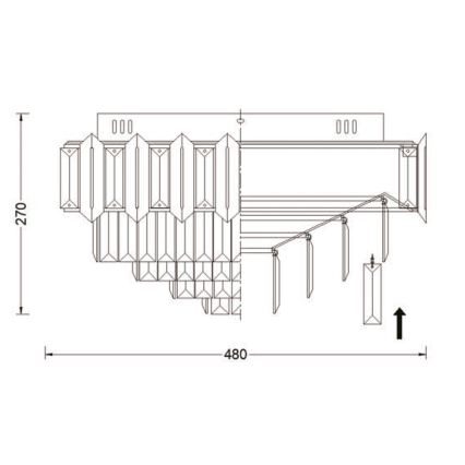 Brilagi - Plafonnier SPECTRA 5xE14/40W/230V Ø 48 cm, noir