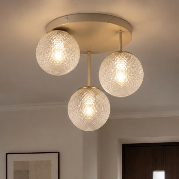 Brilagi - Plafonnier STELLA 3xE27/60W/230V beige/doré