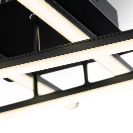 Brilagi - Plafonnier LED STRIPES LED/37W/230V 68x68 cm noir