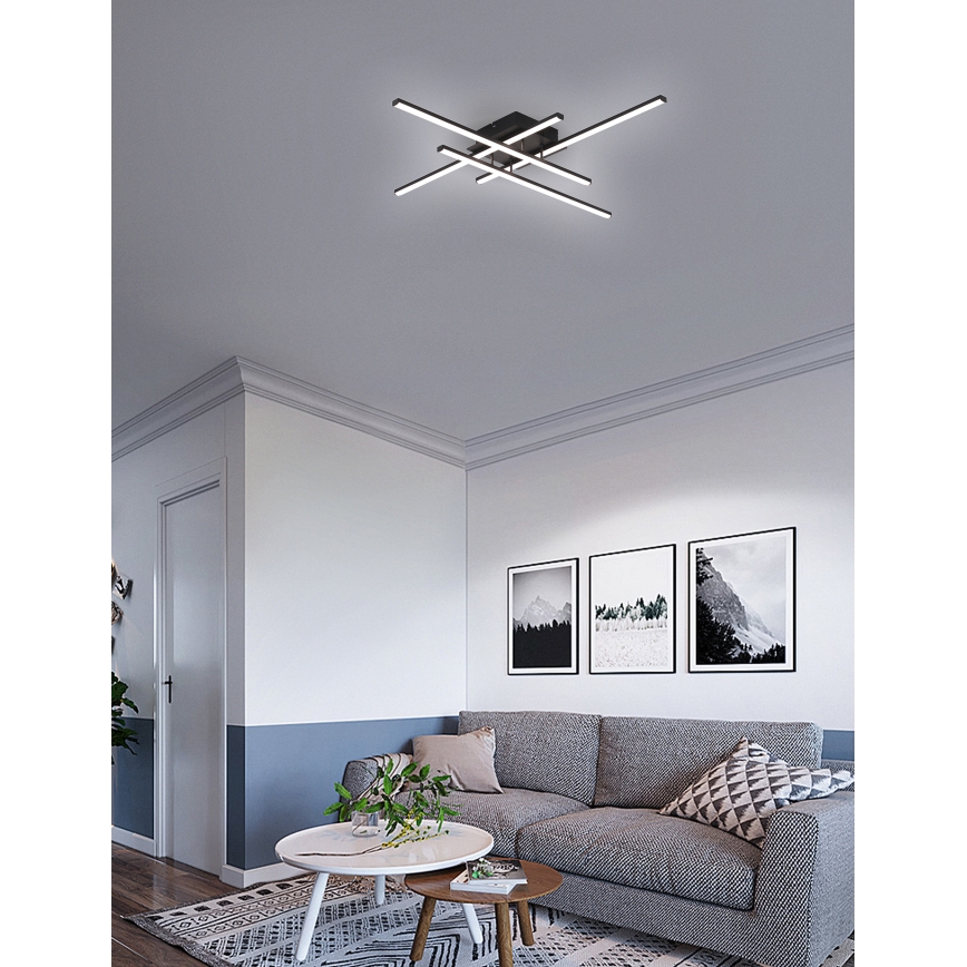 Brilagi - Plafonnier STRIPES LED/37W/230V noir