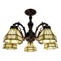 BRILAGI - Plafonnier Tiffany en vitrail EMERALD 5xE27/60W/230V Ø 60 cm