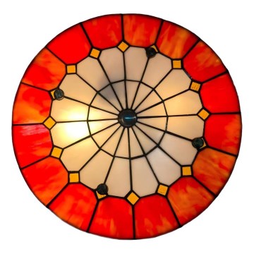 Brilagi - Plafonnier Tiffany en vitrail SIENNA 3xE27/60W/230V Ø 40 cm