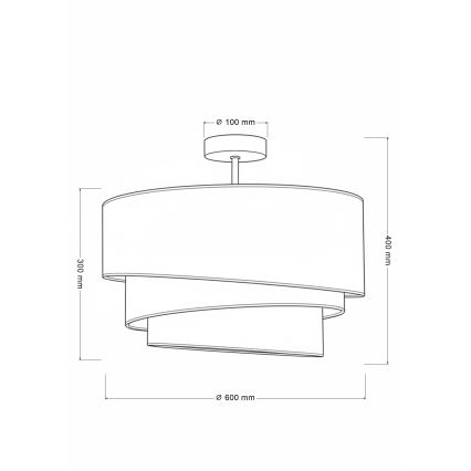 Brilagi - Plafonnier TRIO 3xE27/60W/230V Ø 60 cm marron/beige/blanc