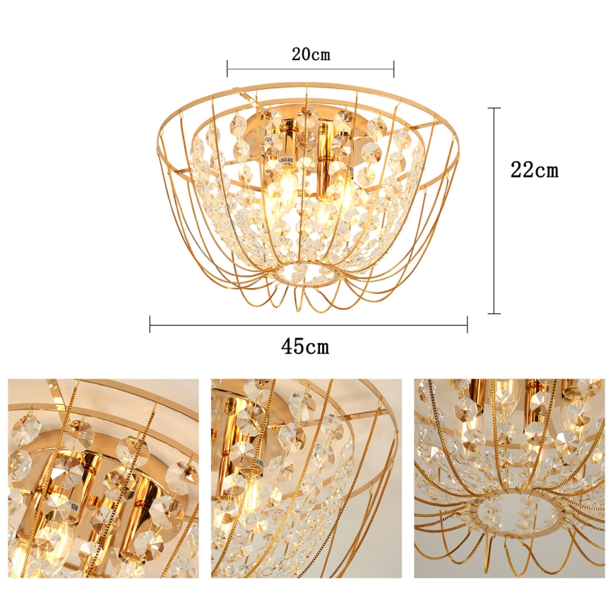 Brilagi - Plafonnier VASTERAS 4xE14/40W/230V Ø 45 cm