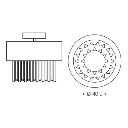 Brilagi - Plafonnier VERVE 4xE14/40W/230V Ø 40 cm doré