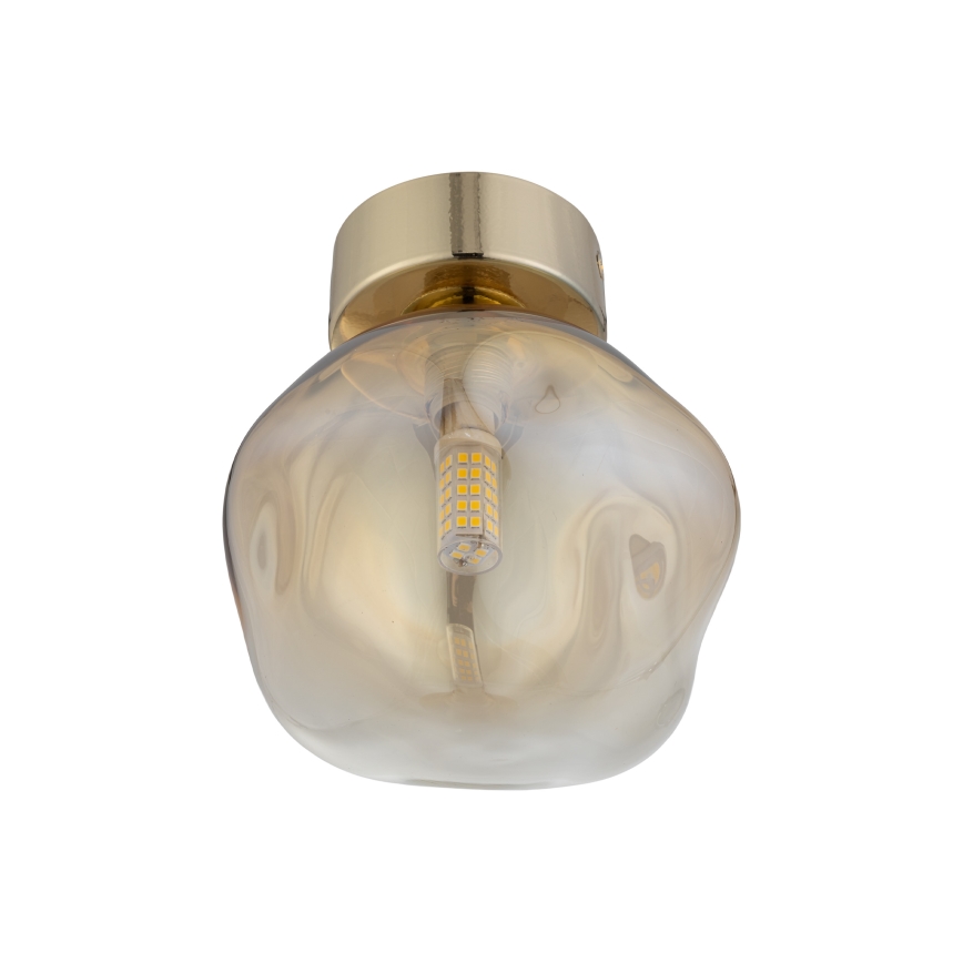 Brilagi - Plafonnier VULCANO 1xG9/8W/230V doré/beige fumé