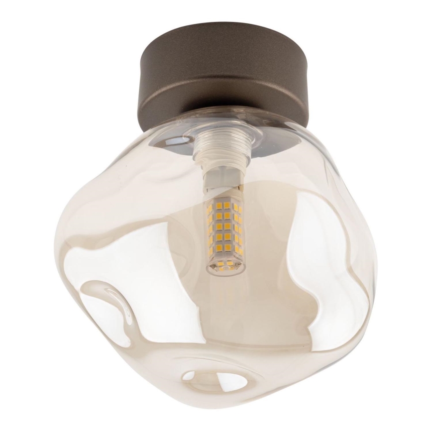 Brilagi - Plafonnier VULCANO 1xG9/8W/230V marron/beige fumé