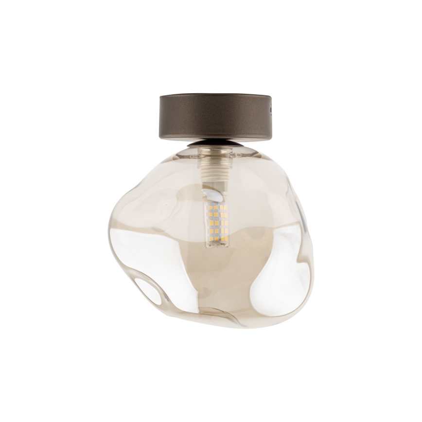 Brilagi - Plafonnier VULCANO 1xG9/8W/230V marron/beige fumé
