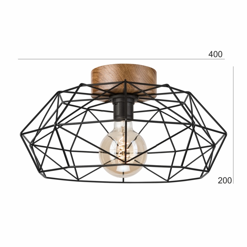 Brilagi - Plafonnier WOODY BASKET 1xE27/60W/230V Ø 40 cm chêne