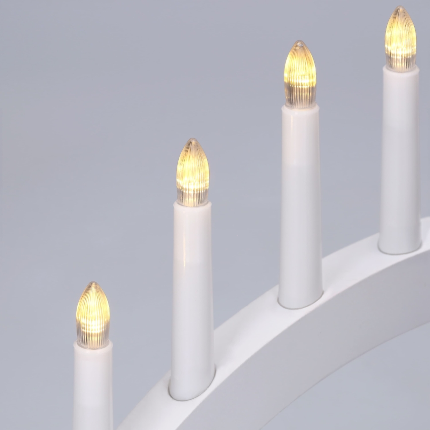 BRILAGI - portacandele natalizio a LED 7xLED/2xAA bianco