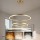 Brilagi - PORTOFINO dimmbare LED-Pendelleuchte mit Seilaufhängung LED/98W/230V 3000-6000K Ø 80 cm gold + Fernbedienung