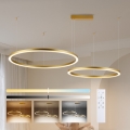 Brilagi - PORTOFINO LED dimmbare Hängeleuchte mit Seilaufhängung LED/98W/230V 3000-6000K goldfarben + Fernbedienung
