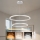 Brilagi - PORTOFINO LED dimmbare Pendelleuchte mit Seilaufhängung, LED 98W, 230V, 3000–6000K, Ø 80 cm, silber + Fernbedienung