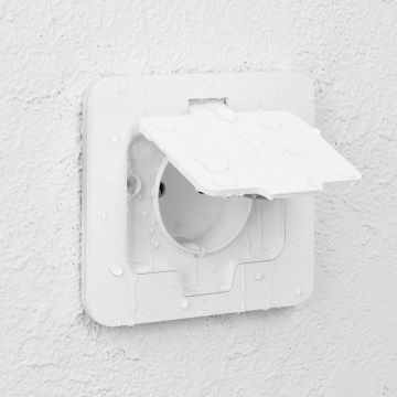 Brilagi - Presa da incasso per cucina INBOX IP55, bianca, rettangolare
