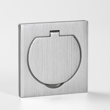 Brilagi - Prise de sol encastrable extérieure IP55 chrome mat carrée